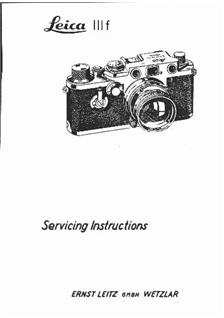Leica 3 f manual. Camera Instructions.